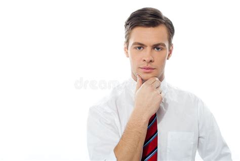 Thinking Caucasian Male Model Stock Image Image Of Career