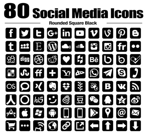 Social Media Icons Square Stock Photos Royalty Free Social Media Icons