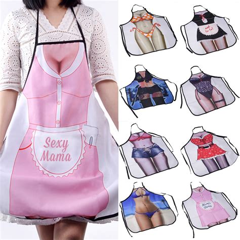 Sexy Funny Women Character Waterproof Kitchen Restaurant Bib Chef Cooking Aprons In Aprons From