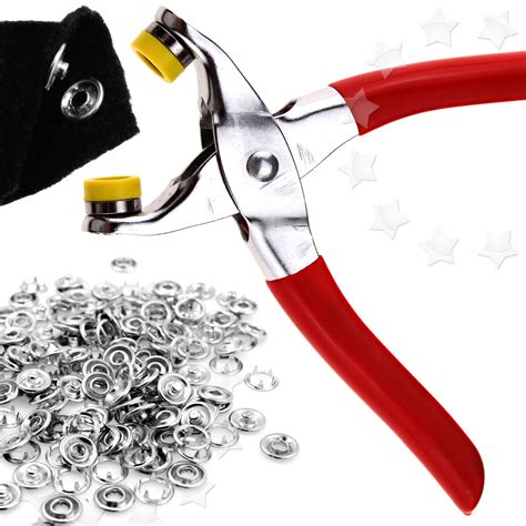 Fastener Snap Pliers 100 Set 9 5mm Button Snap Fixing Tool Craft
