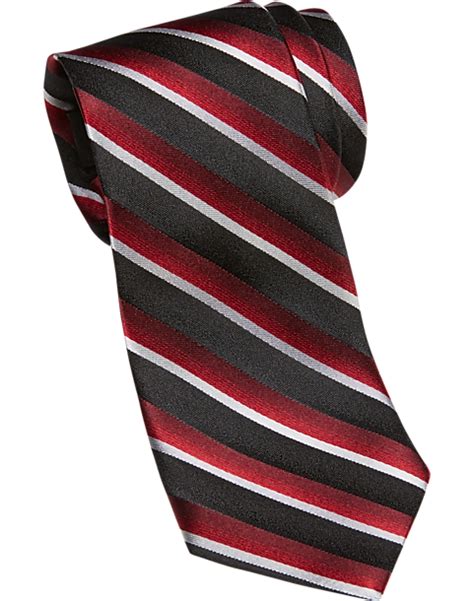 Pronto Uomo Red And Black Stripe Skinny Tie Mens Brands Mens Wearhouse