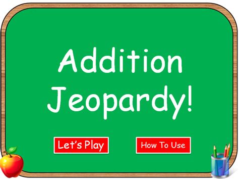 This A Addition Jeopardy Game I Have Created Everything Made From