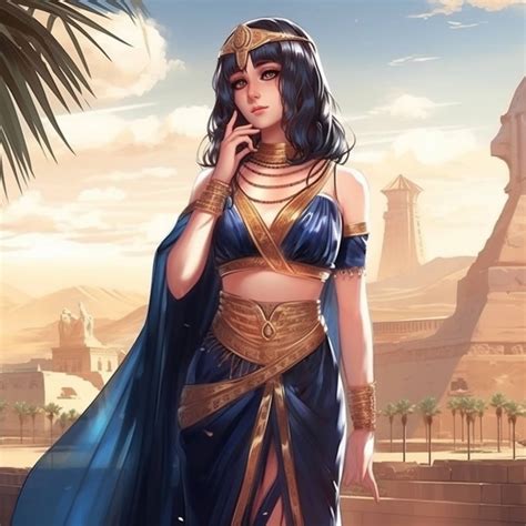 Anime Girl In Beautiful Dress Egypt By Byanel On Deviantart