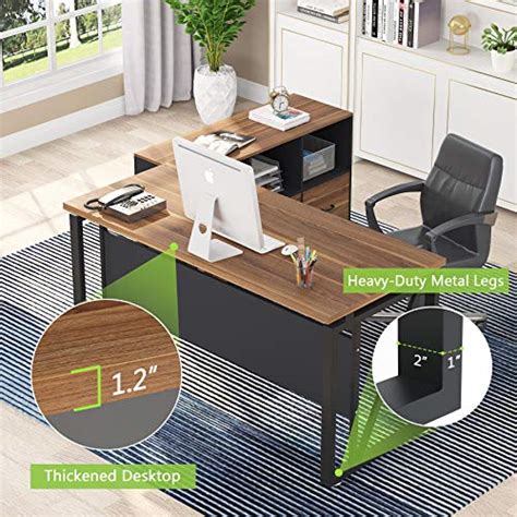 Tribesigns L Shaped Computer Desk 55 Inches Executive Desk With