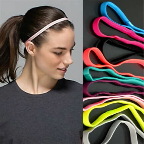1pcs Thin Sports Elastic Headband Softball Hair Band Rubber Anti Slip