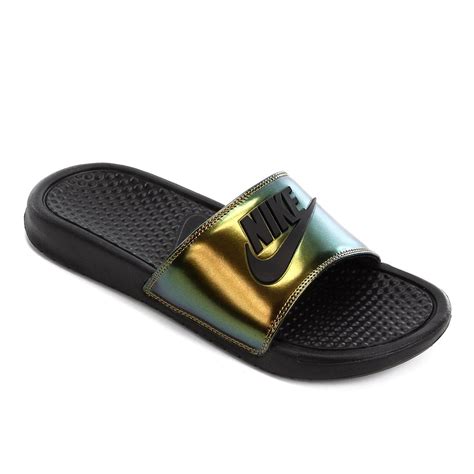 Sandália Nike Benassi Jdi Se Masculina Preto Verde Clube Netshoes