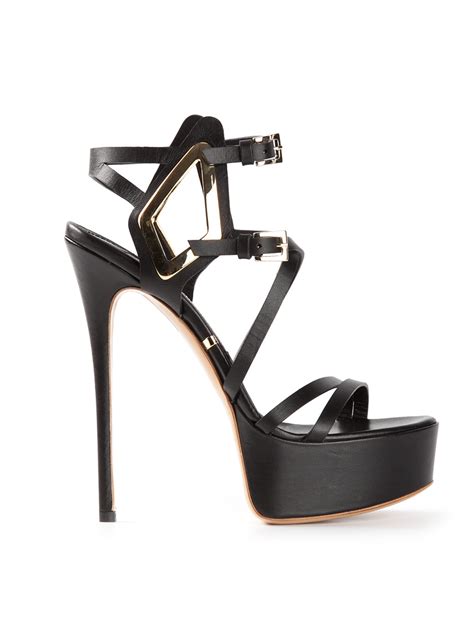 Gianmarco Lorenzi High Heel Sandals In Black Lyst