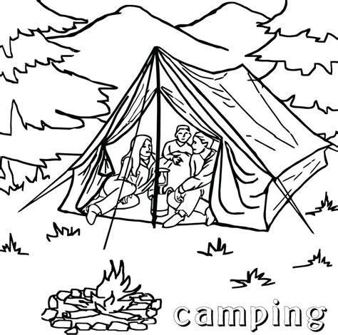Camping Coloring Pages Dibujo Para Imprimir Camping Coloring Pages
