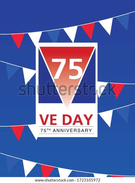 Ve Day Ww2 Anniversary 75th Logo Stock Vector Royalty Free 1723105972