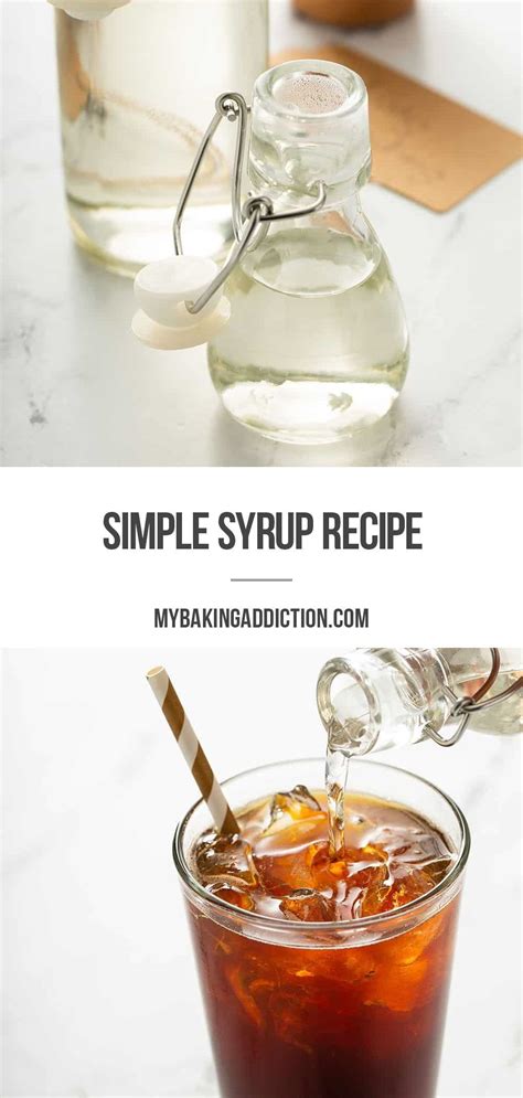 Homemade Simple Syrup Recipe Simple Syrup Recipes Syrup Recipe