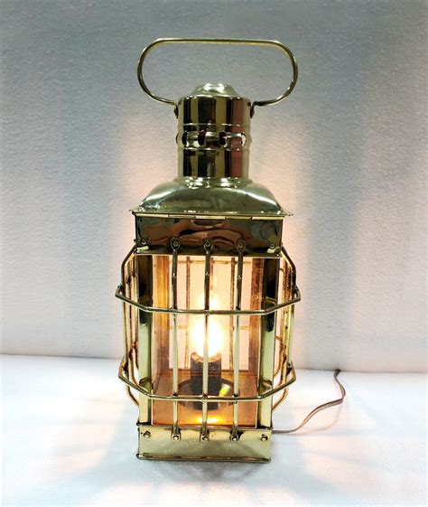 Antique Brass Lantern Electric Lamp Decorative Hanging Lantern Etsy