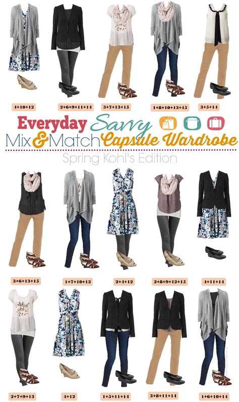 Kohls Spring Capsule Wardrobe Mix And Match Outfits