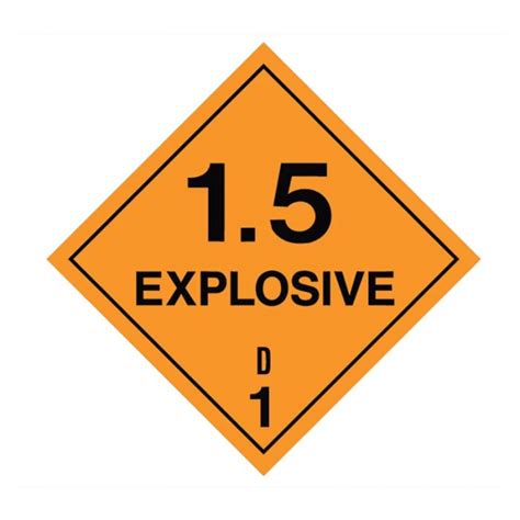 Dangerous Goods Labels Explosive 15