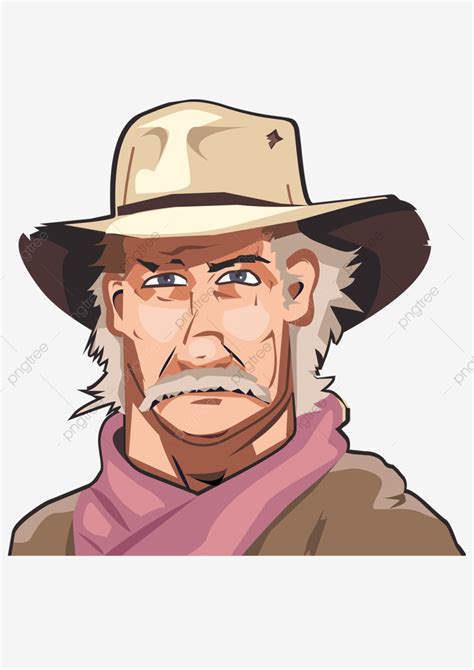 Cowboy Cartoon American West Cowboy Old Man, Old Cowboy ...