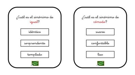 Tarjetas De Sinónimos Señala La Opción Correctapage 0005