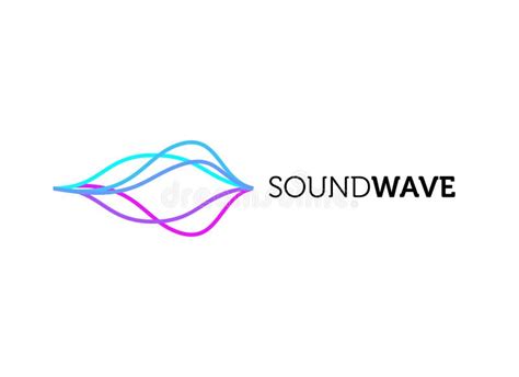 Colorful Sound Wave Logo Design Template Stock Illustration