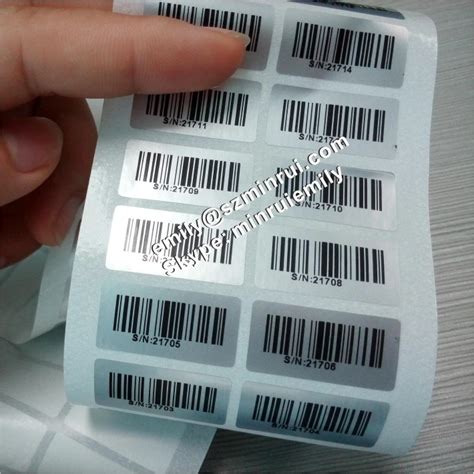 Custom Self Adhesive Barcode Label Printing For Equipmentprintable