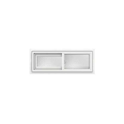 Jeld Wen Windows And Doors 3500 Series 36x12 Obscure Glass Vinyl Slider Window White The Home