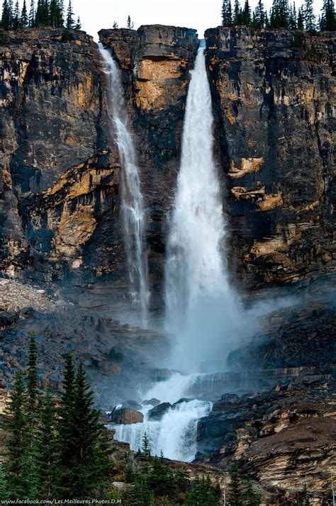 Twin Falls Seen From The Iceline Trail In Yoho National Park British
