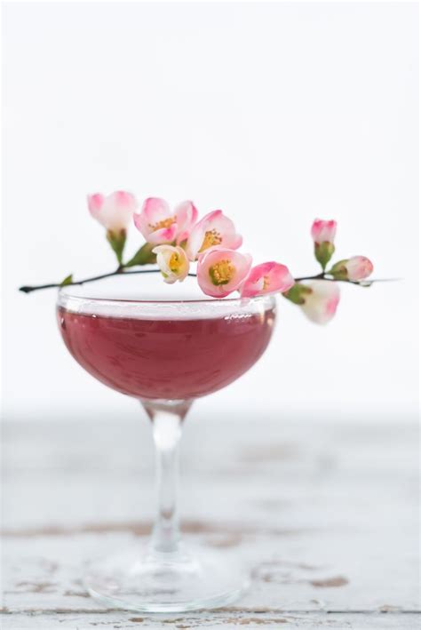 cherry blossom cocktail via design sponge cocktail recipes spring cocktails cocktails