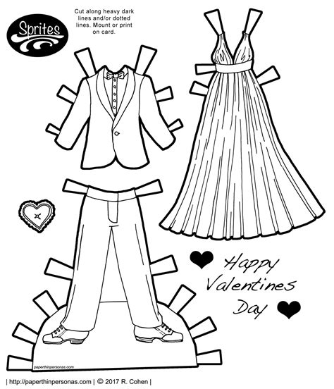 a fancy valentine s day affair with the sprites paper dolls paper thin personas