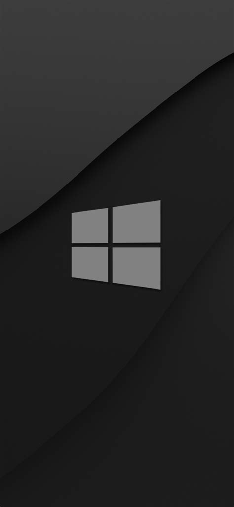 1242x2688 Windows 10 Dark Logo 4k Iphone Xs Max Hd 4k Wallpapers