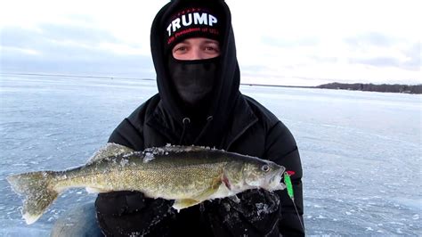Mille Lacs Ice Fishing 12/31/2016. - YouTube