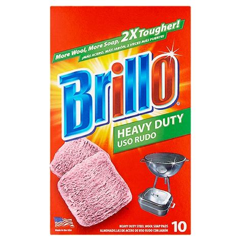 Brillo Heavy Duty Steel Wool Soap Pads 10 Count