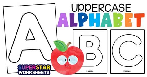 Printable Alphabet Uppercase Letters Superstar Worksheets