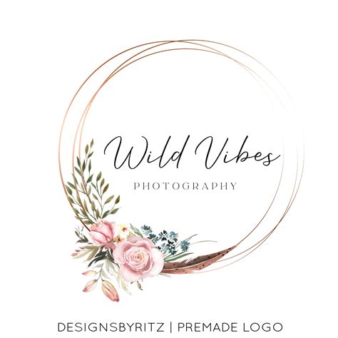 Photography Logo Design Watermark Logo Modern Boho Logo Etsy Uk