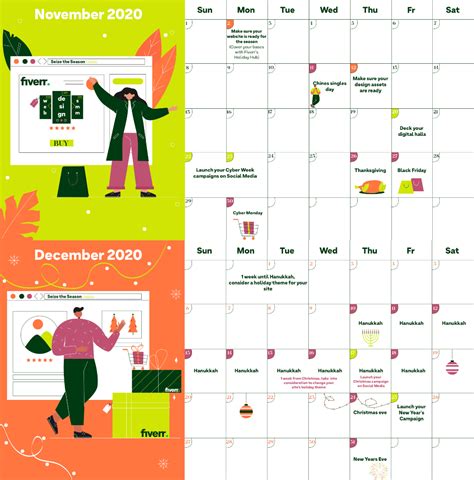 Seasonal Calendar Fiverr Discover