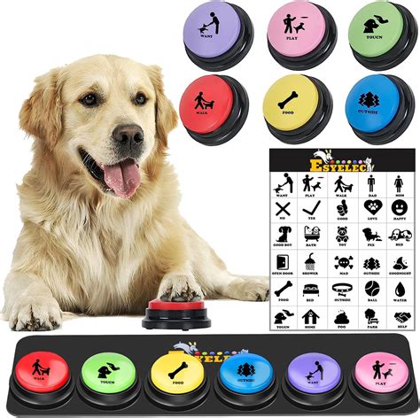 Juego De 6 Botones Parlantes Para Perros Botones Para