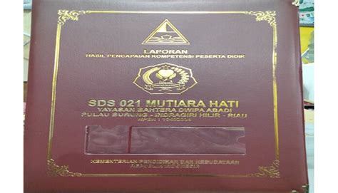 SIPLah | Sampul Raport k 13 standar isi 12 pake bingkai plastik buram