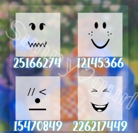Roblox Face Id Codes