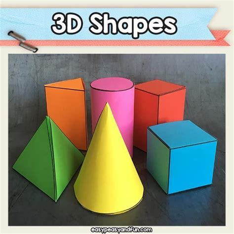 Printable 3d Shapes Templates Shapes Kindergarten Shapes Preschool