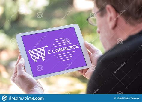 E Commerce Concept On A Tablet Stock Photo Image Of Commerce Shop