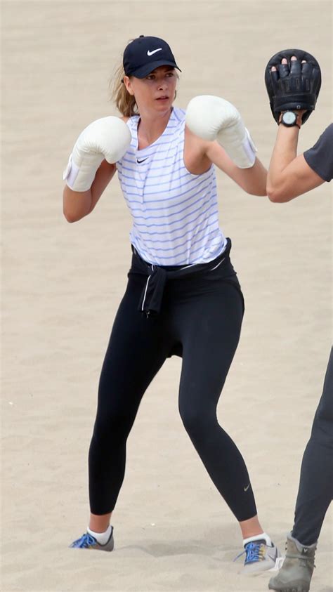 Maria Sharapova Workout At A Beach In Los Angeles 07292020 Hawtcelebs