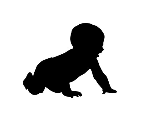 Baby Silhouette Clip Art Vector Clip Art Online Royalty Free