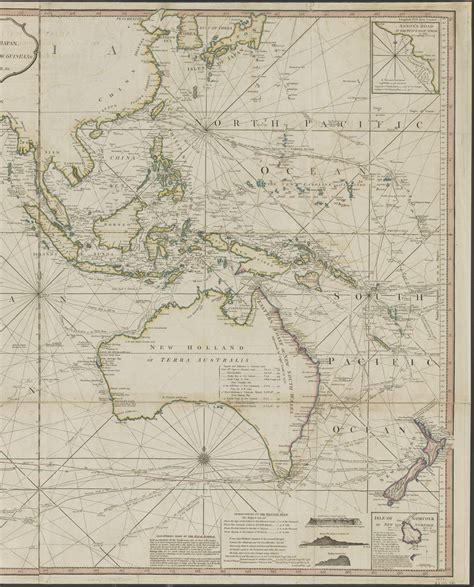 Laurie And Whittles 1797 Chart Of The Indian And Pacific Oceans