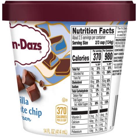 Haagen Dazs® Vanilla Chocolate Chip Ice Cream Pint 14 Oz Smiths
