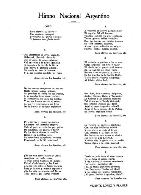 Himno Nacional Argentino Original 11 De Mayo Dia Del Himno Nacional