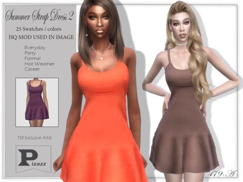 Summer Strap Dress 2 By Pizazz At Tsr Sims 4 Updates