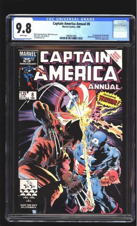 Captain America Annual 8 CGC 9 8 NM MINT Wolverine Mike Zeck Cover