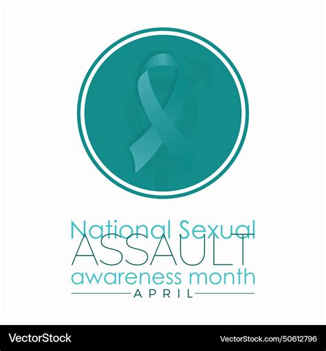 National Sexual Assault Awareness Month Observed Vector Image