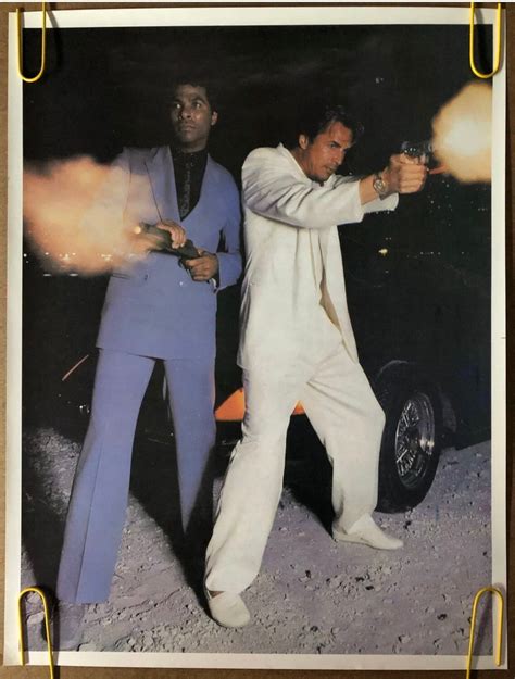 Original Vintage Poster Miami Vice Tv Memorabilia Guns Pin Up Etsy