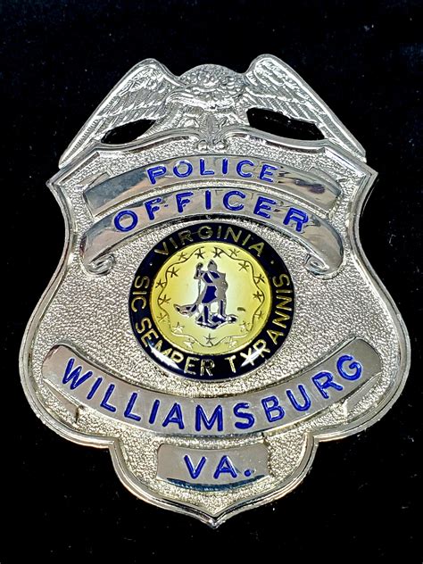 Williamsburg Virginia Police Officer Gode - COLLECTORS-BADGES.COM