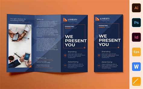 Marketing Agency Brochure Trifold Corporate Identity Template