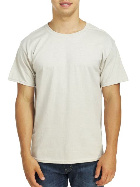 Hanes Mens Comfortblend Short Sleeve 5050 Crewneck T Shirt Sand