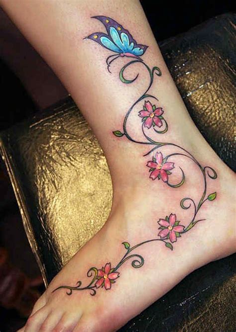 34 Charming Ankle Butterfly Tattoos 30 Tattoos For Women Flowers