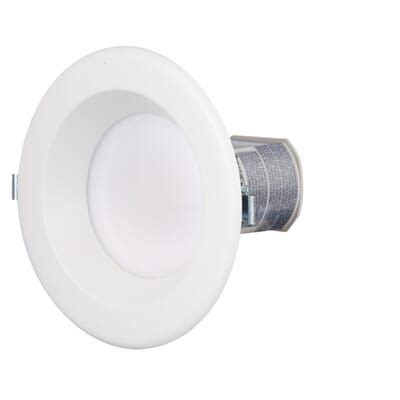White ultra slim integrated led recessed lighting kit. EnviroLite Easy Up with Magnetic Trim 6 in. White ...